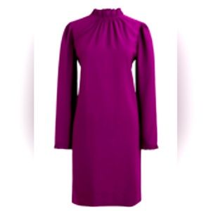 J.Crew Ruffleneck shift dress - spiced wine size 4